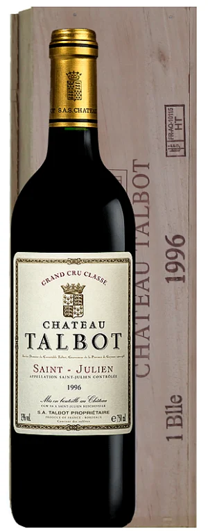 1996 Chateau Talbot Saint-Julien (Ex Chateau, 2019 Release. In branded individual wooden cases)
